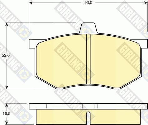 Girling 6108011 - Bremžu uzliku kompl., Disku bremzes autospares.lv