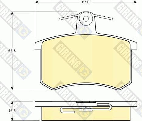 Girling 6108141 - Тормозные колодки, дисковые, комплект www.autospares.lv