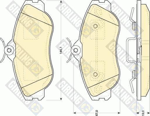 Girling 6108151 - Bremžu uzliku kompl., Disku bremzes autospares.lv