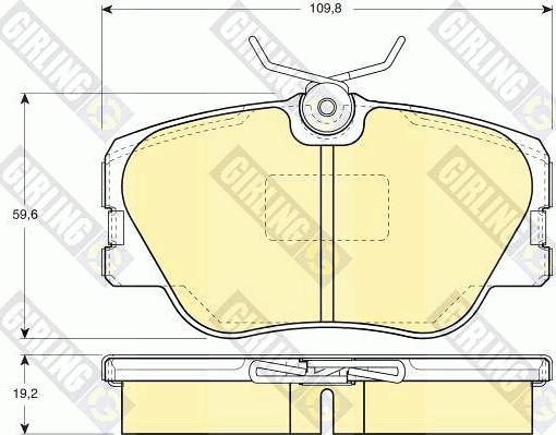 Girling 6108181 - Bremžu uzliku kompl., Disku bremzes autospares.lv