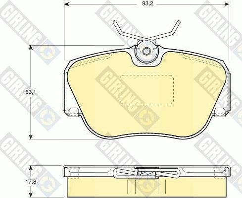 Girling 6108171 - Bremžu uzliku kompl., Disku bremzes autospares.lv