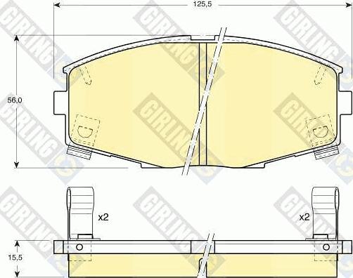 Girling 6108809 - Bremžu uzliku kompl., Disku bremzes autospares.lv