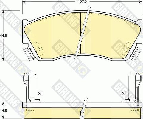 Girling 6108839 - Bremžu uzliku kompl., Disku bremzes www.autospares.lv