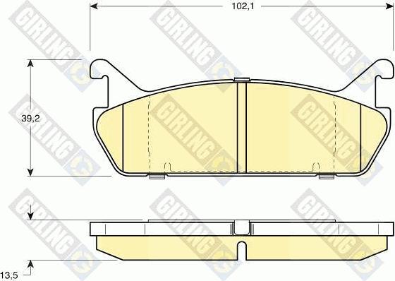 Girling 6108879 - Тормозные колодки, дисковые, комплект www.autospares.lv