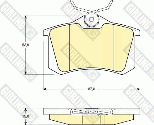 Girling 6108231 - Bremžu uzliku kompl., Disku bremzes autospares.lv