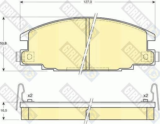 Girling 6108709 - Тормозные колодки, дисковые, комплект www.autospares.lv