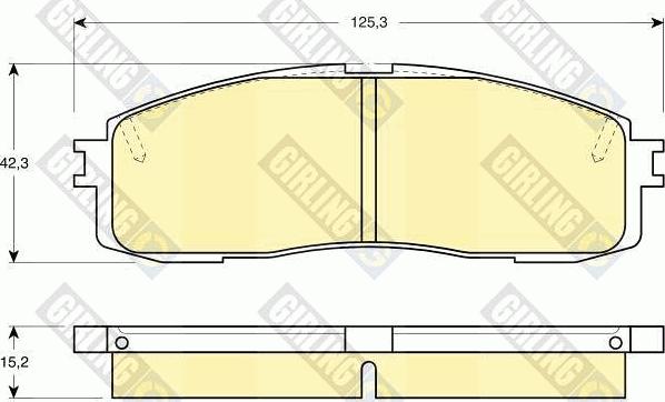 Girling 6108729 - Bremžu uzliku kompl., Disku bremzes www.autospares.lv