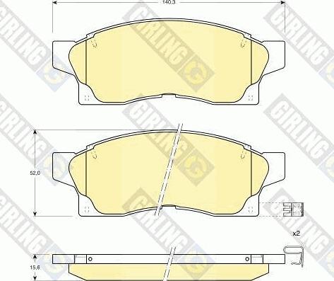 Girling 6108779 - Bremžu uzliku kompl., Disku bremzes autospares.lv