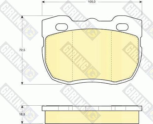 Girling 6103946 - Bremžu uzliku kompl., Disku bremzes autospares.lv