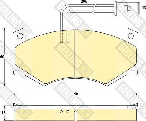 Girling 6103909 - Bremžu uzliku kompl., Disku bremzes autospares.lv