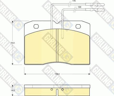 Girling 6103439 - Bremžu uzliku kompl., Disku bremzes autospares.lv