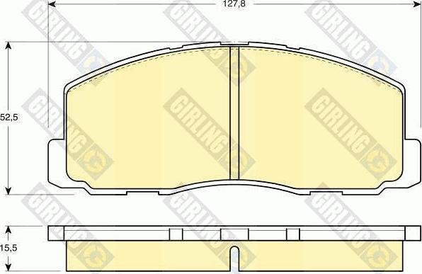 Girling 6103559 - Тормозные колодки, дисковые, комплект www.autospares.lv