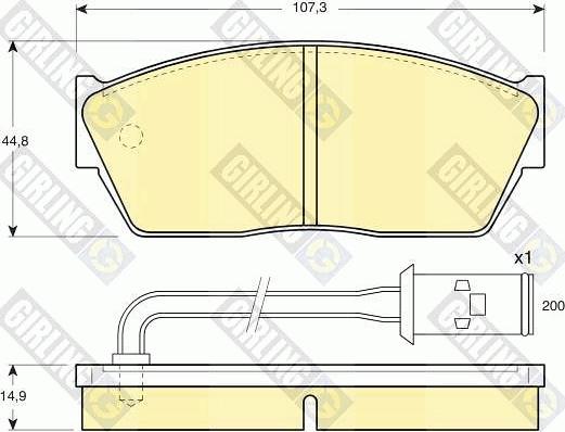 Girling 6103509 - Brake Pad Set, disc brake www.autospares.lv