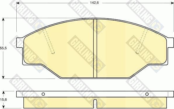 Girling 6103519 - Bremžu uzliku kompl., Disku bremzes www.autospares.lv