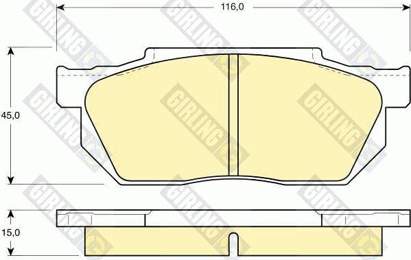 Girling 6103589 - Bremžu uzliku kompl., Disku bremzes autospares.lv