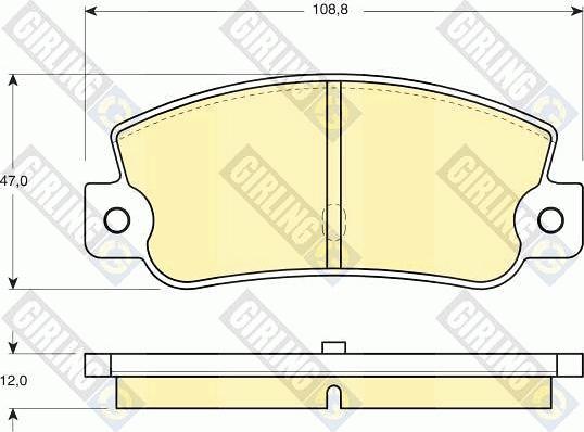 Girling 6103603 - Bremžu uzliku kompl., Disku bremzes autospares.lv