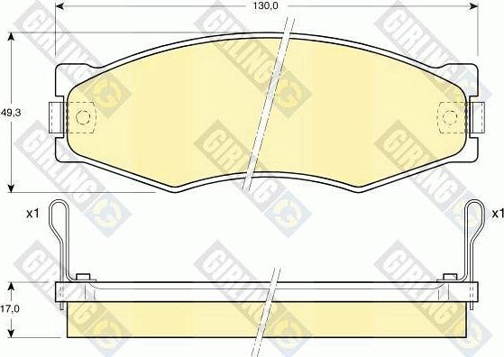 Girling 6103679 - Bremžu uzliku kompl., Disku bremzes www.autospares.lv