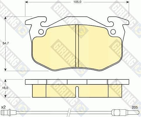 Girling 6103083 - Bremžu uzliku kompl., Disku bremzes www.autospares.lv