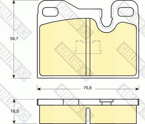 Girling 6103102 - Bremžu uzliku kompl., Disku bremzes autospares.lv