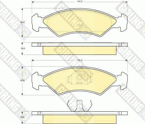 Girling 6103112 - Bremžu uzliku kompl., Disku bremzes www.autospares.lv