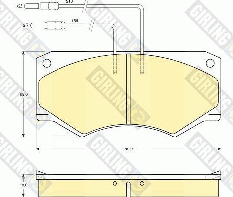 Girling 6103899 - Bremžu uzliku kompl., Disku bremzes autospares.lv