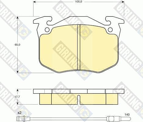 Girling 6103863 - Bremžu uzliku kompl., Disku bremzes autospares.lv