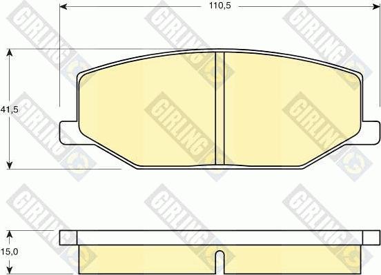 Girling 6103839 - Brake Pad Set, disc brake www.autospares.lv