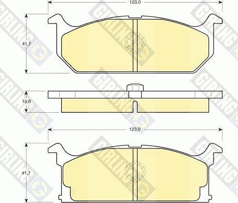 Girling 6103829 - Bremžu uzliku kompl., Disku bremzes www.autospares.lv