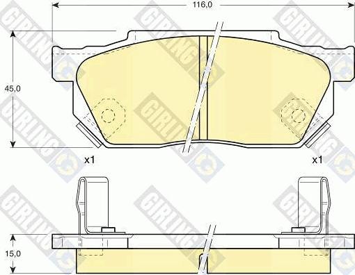 Girling 6103259 - Brake Pad Set, disc brake www.autospares.lv