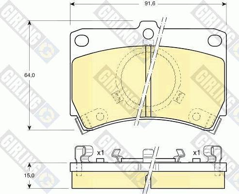 Girling 6103749 - Bremžu uzliku kompl., Disku bremzes autospares.lv