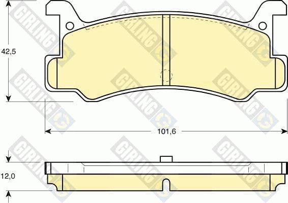 Girling 6103759 - Bremžu uzliku kompl., Disku bremzes autospares.lv