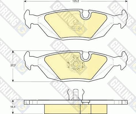 Girling 6102992 - Bremžu uzliku kompl., Disku bremzes www.autospares.lv