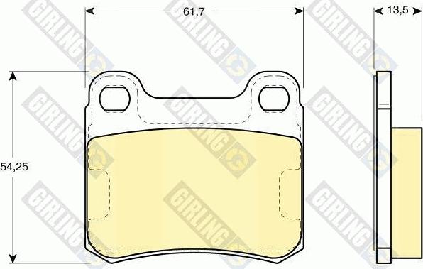 Girling 6102942 - Brake Pad Set, disc brake www.autospares.lv