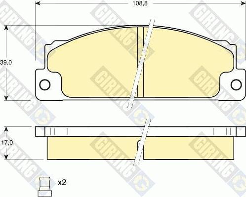 Girling 6102963 - Bremžu uzliku kompl., Disku bremzes www.autospares.lv