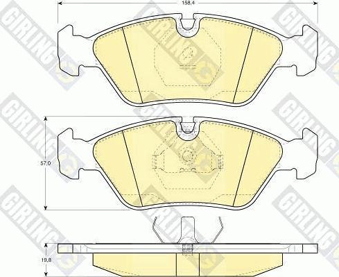 Girling 6102982 - Bremžu uzliku kompl., Disku bremzes www.autospares.lv