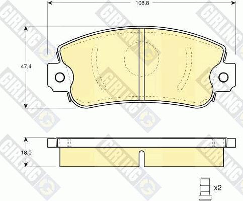 Girling 6102973 - Bremžu uzliku kompl., Disku bremzes autospares.lv