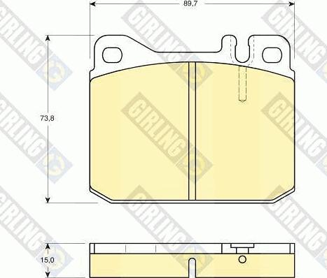 Girling 6102422 - Bremžu uzliku kompl., Disku bremzes autospares.lv