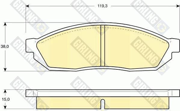 Girling 6102549 - Bremžu uzliku kompl., Disku bremzes www.autospares.lv