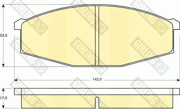 Girling 6102519 - Bremžu uzliku kompl., Disku bremzes www.autospares.lv