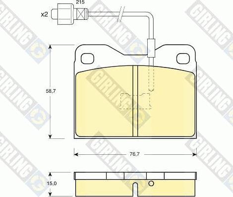 Girling 6102692 - Bremžu uzliku kompl., Disku bremzes autospares.lv