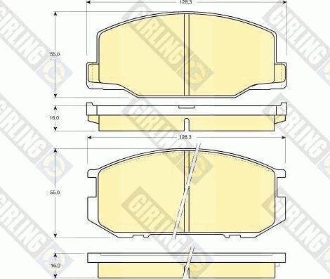 Girling 6102169 - Bremžu uzliku kompl., Disku bremzes autospares.lv