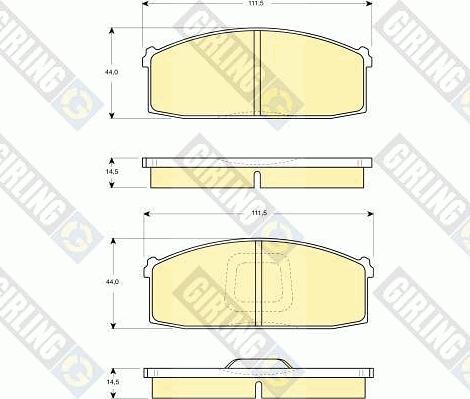 Girling 6102139 - Brake Pad Set, disc brake www.autospares.lv