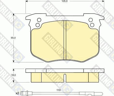 Girling 6102803 - Bremžu uzliku kompl., Disku bremzes autospares.lv