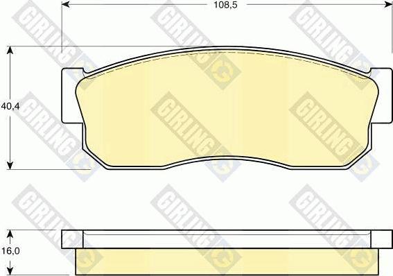 Girling 6102889 - Bremžu uzliku kompl., Disku bremzes www.autospares.lv