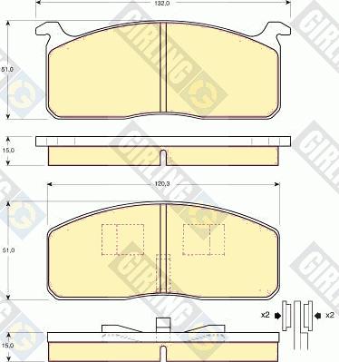 Girling 6102339 - Bremžu uzliku kompl., Disku bremzes autospares.lv