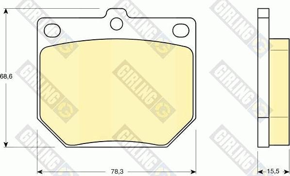 Girling 6102329 - Brake Pad Set, disc brake www.autospares.lv