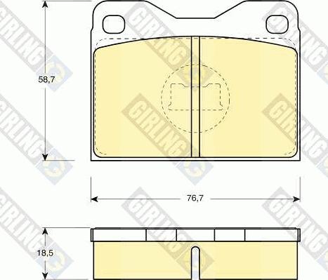 Girling 6102792 - Тормозные колодки, дисковые, комплект www.autospares.lv