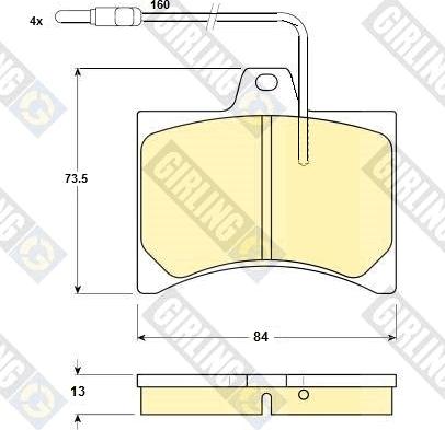 Girling 6102769 - Bremžu uzliku kompl., Disku bremzes autospares.lv