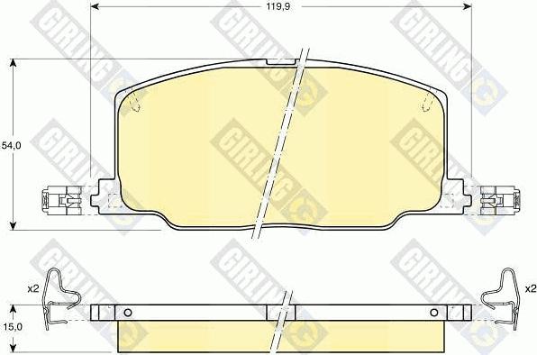 Girling 6107989 - Bremžu uzliku kompl., Disku bremzes autospares.lv