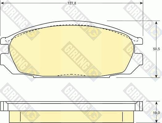 Girling 6107459 - Bremžu uzliku kompl., Disku bremzes www.autospares.lv